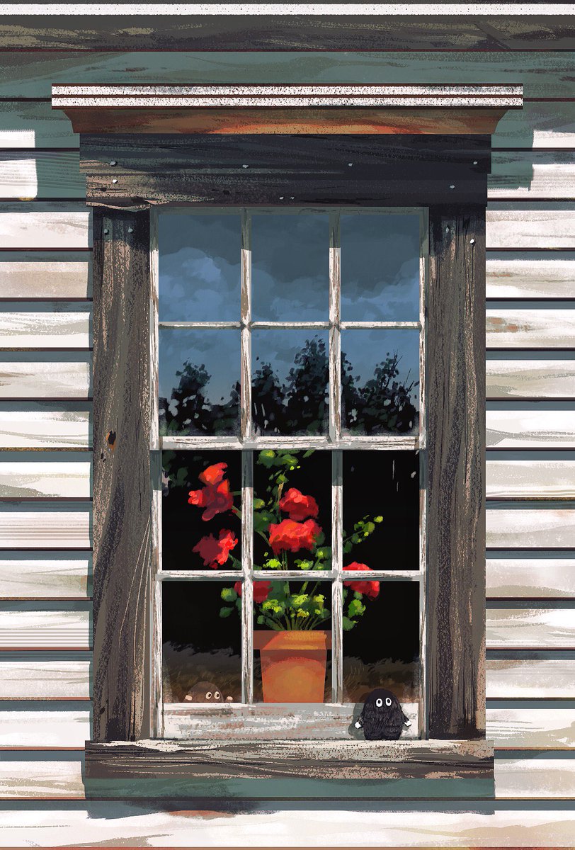 Omochiᐛ Photo Study 窓に映る景色の描き方練習 Illustration イラスト T Co Jwzy7igdnm Twitter