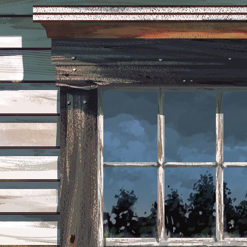 Omochiᐛ Photo Study 窓に映る景色の描き方練習 Illustration イラスト