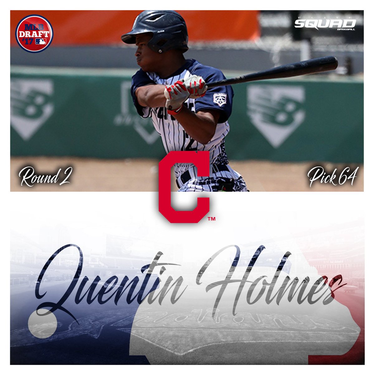 EliteSquad's tweet photo. QUENTIN HOLMES TO THE INDIANS!

64th OVERALL PICK! https://t.co/dU8e6KWWMI