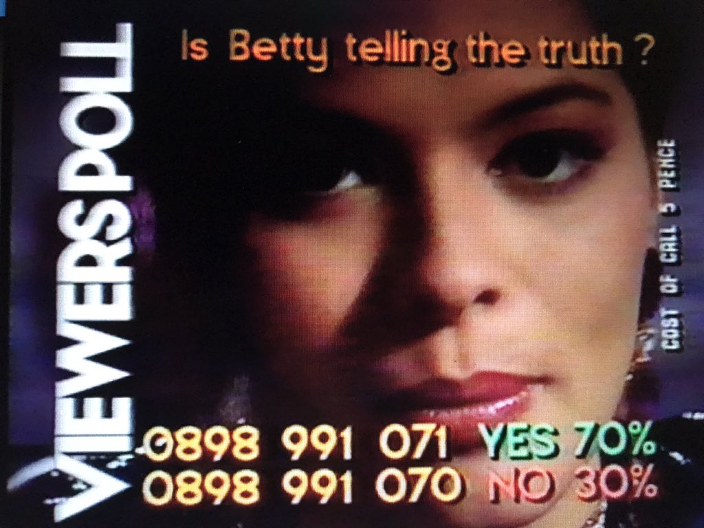 tpdotp's tweet photo. Now down to the serious stuff.
Whether or not Betty is indeed telling the truth.
#bettyboo #startest #vhsarchive https://t.co/WE5mjI0e7v