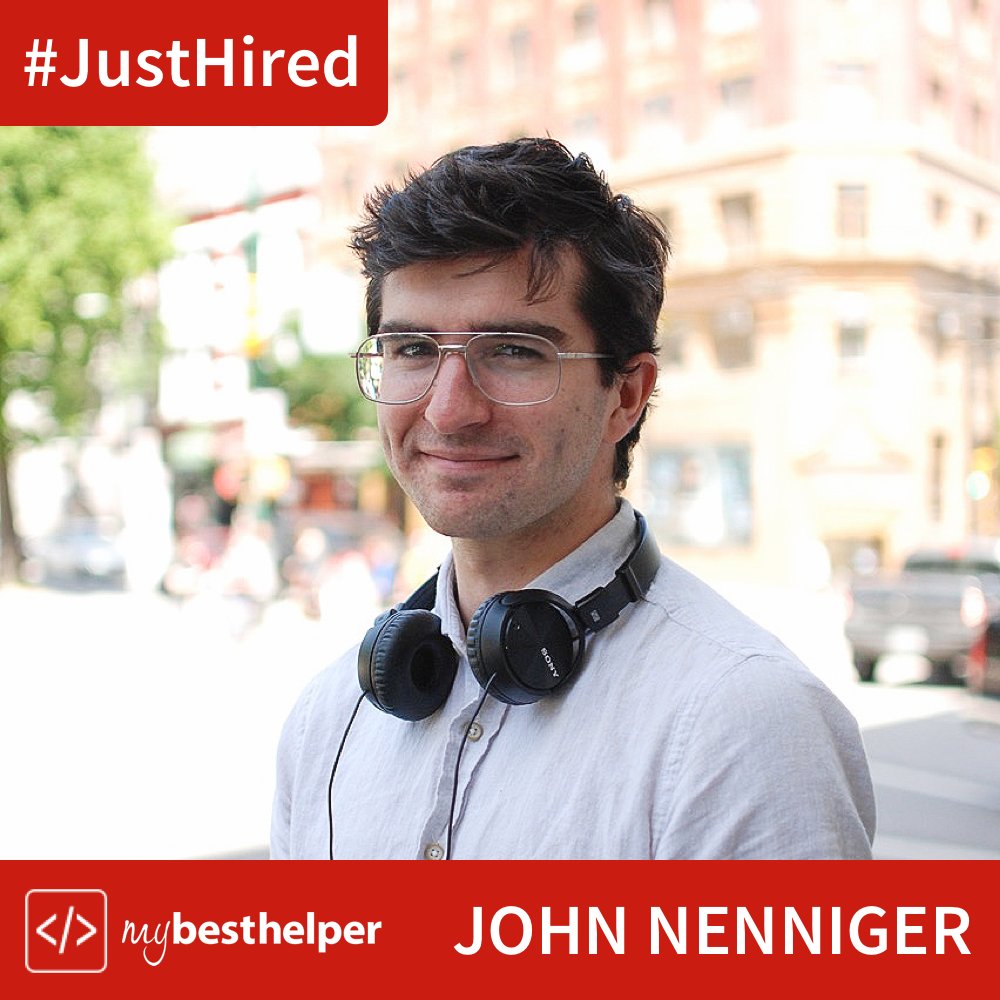 CodeCoreCollege's tweet image. #JustHired Congrats to #CCAlumni John Nenniger on his new role as Jr. Developer at @mybesthelper @teamMBH 🎉🎉🎉
#CodeCoreLife #KeepOnCoding