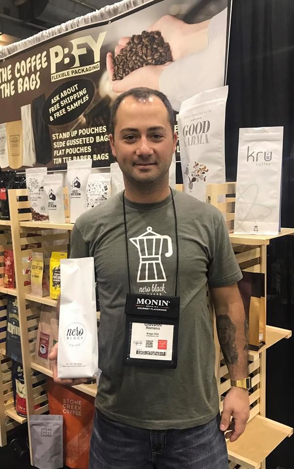 pbfy's tweet photo. Thanks for stopping by Giovani of @neroblackcoffee Come see us now at @NavyPier at #Booth319! #CoffeeFestCHI https://t.co/JhuuPbfPSr