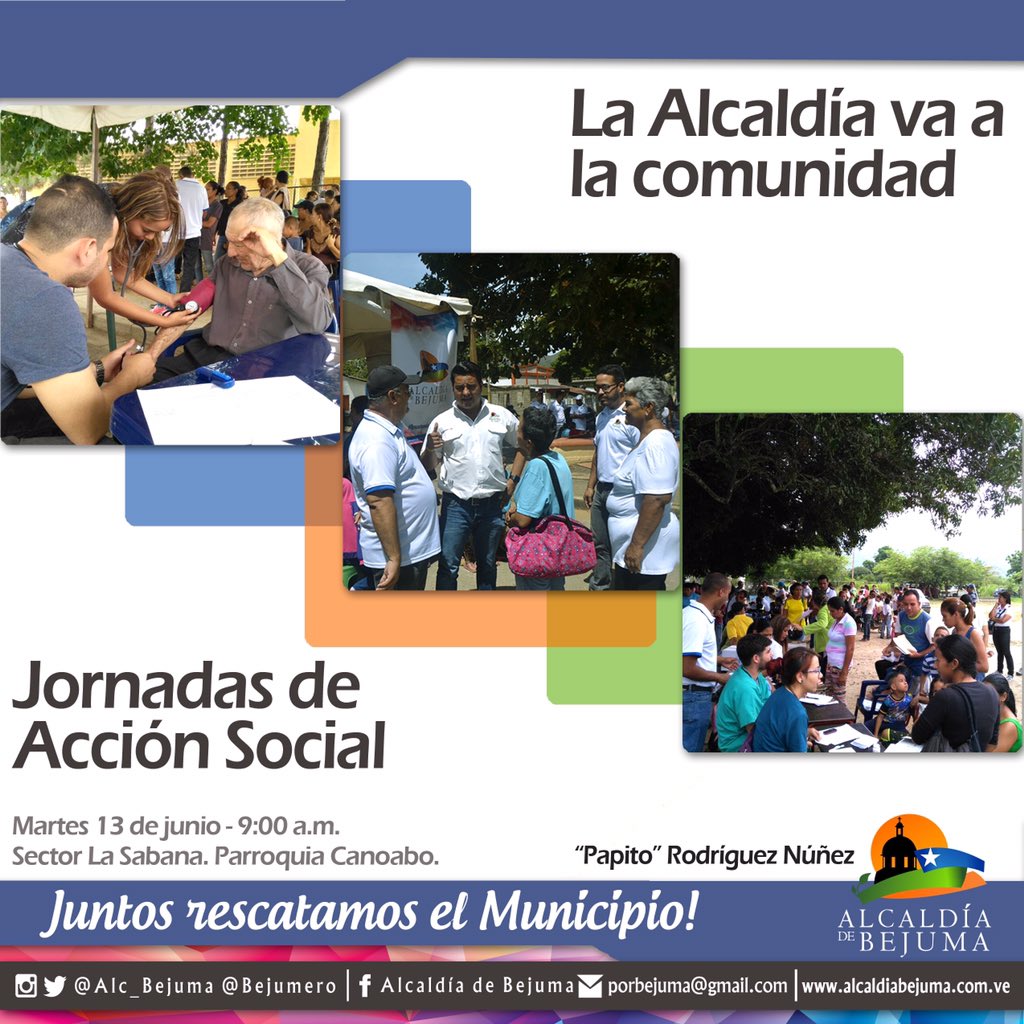 Mañana estaremos en el sector La Sabana #Canoabo La Alcaldía va a la comunidad <a href="/Alc_Bejuma/">Alcaldia de Bejuma</a>