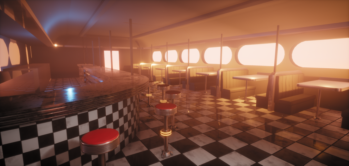 Youri Hoek On Twitter Started Working On This Retro Bar With Sci Fi Elements Scene Yesterday Still Consists Out Of Blocks Mostly But The Image Is Getting There Https T Co 16h59dd814 - youri hoek on twitter free robux if you dont send me a