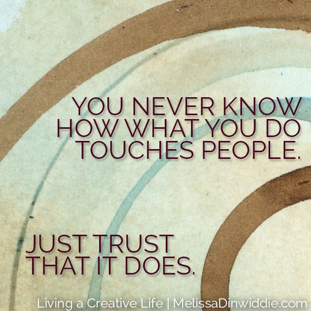 a_creative_life's tweet photo. You never know how what you do touches people. Just trust that it does. #fullcolorlife  #artspark https://t.co/bMm32lBsMT