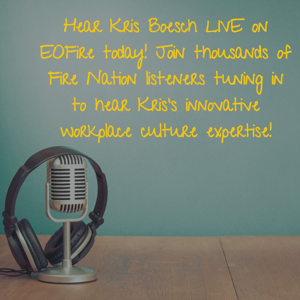 ChoosePeople's tweet photo. Hear Kris Boesch LIVE on @EOFire.com today! Episode 1692 https://t.co/AX3ENUACK0 @JohnLeeDumas #successful #joyfirst #workchange https://t.co/Zqia0Icoqd