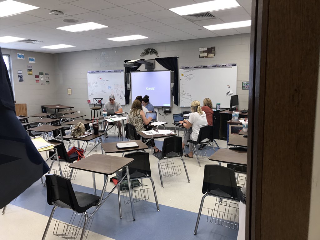 HuntsvilleMS's tweet photo. HMS teachers never stop! Check out this incredible group of English teachers working hard on #commonformativeassessments over summer "break" https://t.co/yiMalPQ6nM