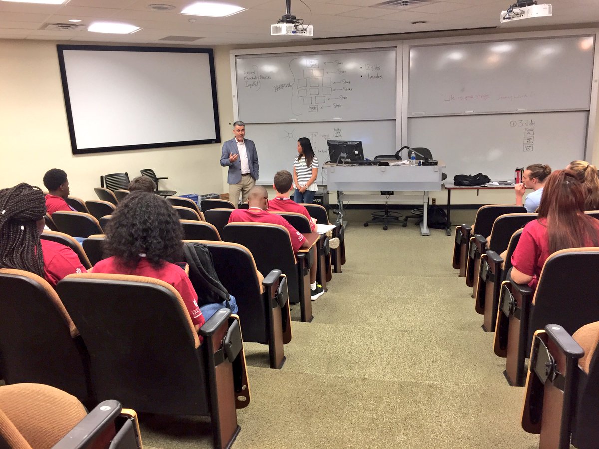 NobleImpact's tweet photo. Thx to Bill Ryan &amp; Anna Vasquez of @MarsGlobal for providing feedback today on individual identity pitches. Cool @uawaltoncollege venue! https://t.co/Gk2gVTAiB5