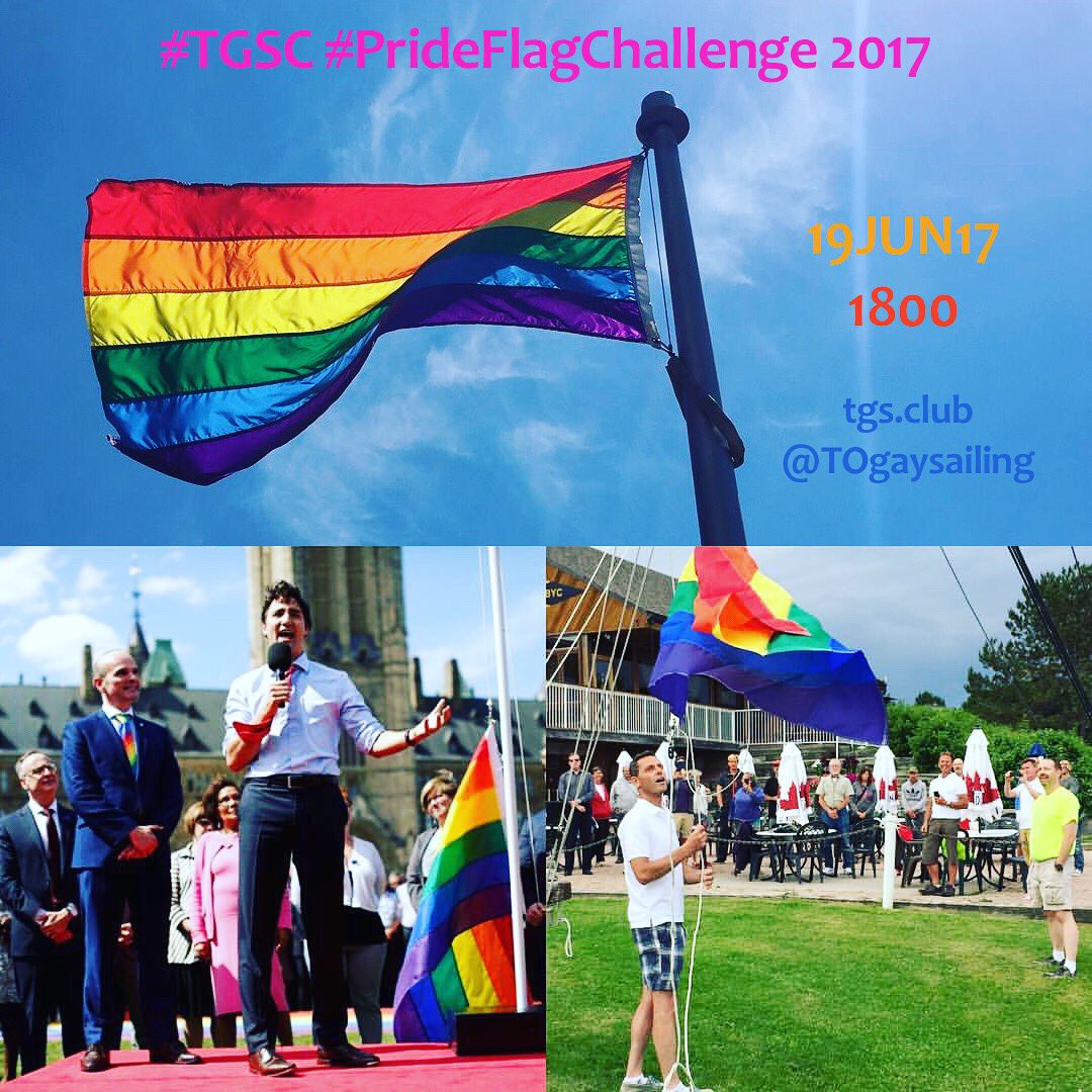 TOgaysailing's tweet photo. #TGSC #PrideFlagChallenge is back 19JUN17 @ 1800. Is your home club participating? Txs 2 @SkippersPlan for sponsoring the Pride Flags! https://t.co/wYLRkmnXOu