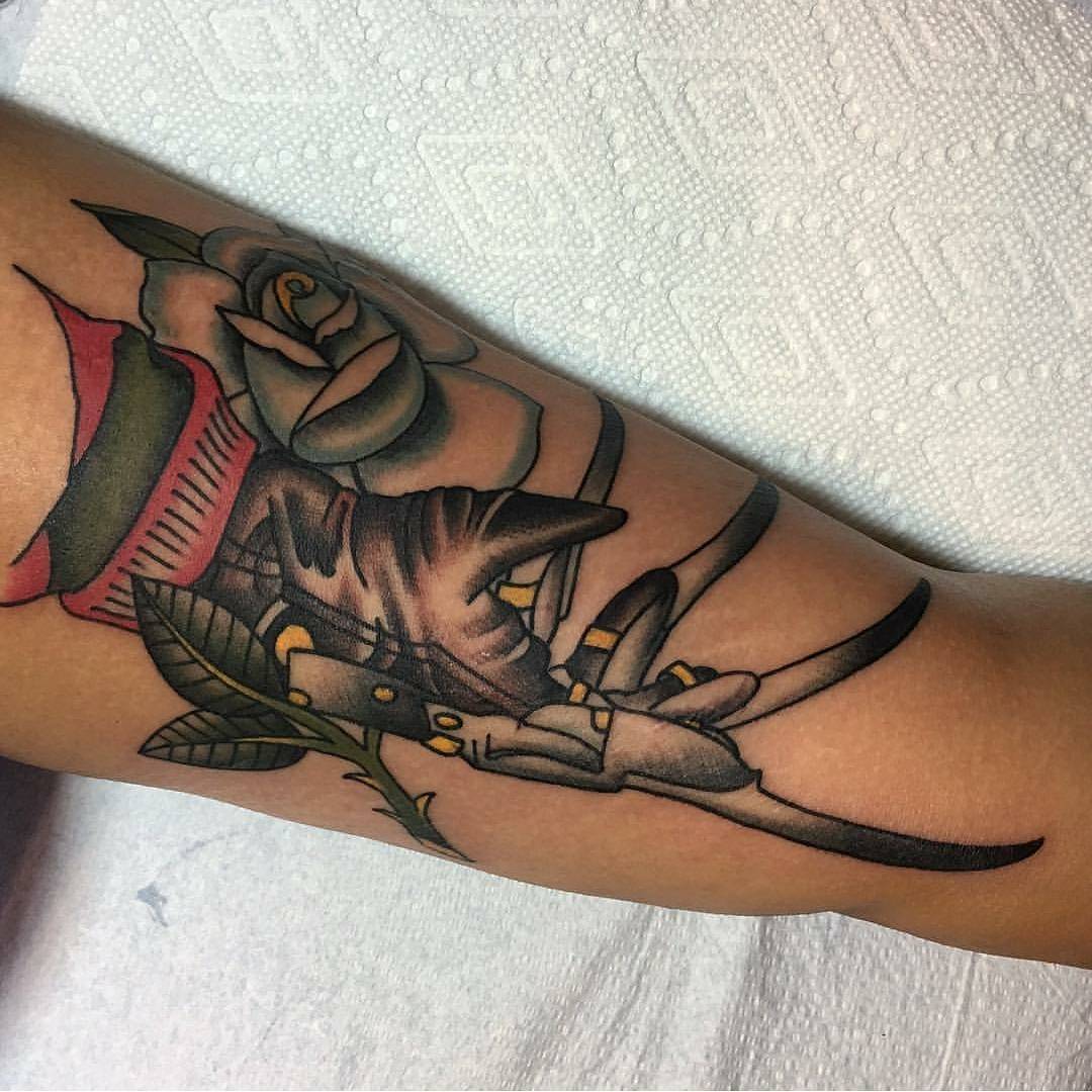 freddy krueger tattoo on wrist by Haley Adams TattooNOW