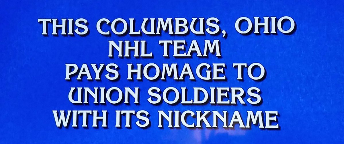 BlueJacketsNHL's tweet image. hi @Jeopardy we know this one what do we win