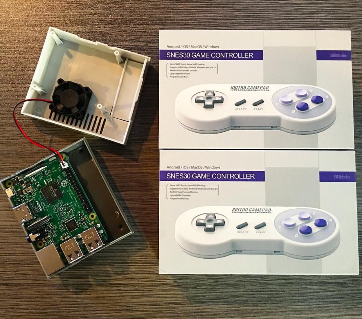 SBElectr0nics's tweet photo. Custom order in the works! Built in fan, wireless SNES controllers, N64 controllers, and an arcade joystick! More pics on the way! https://t.co/VFzwmPeid6