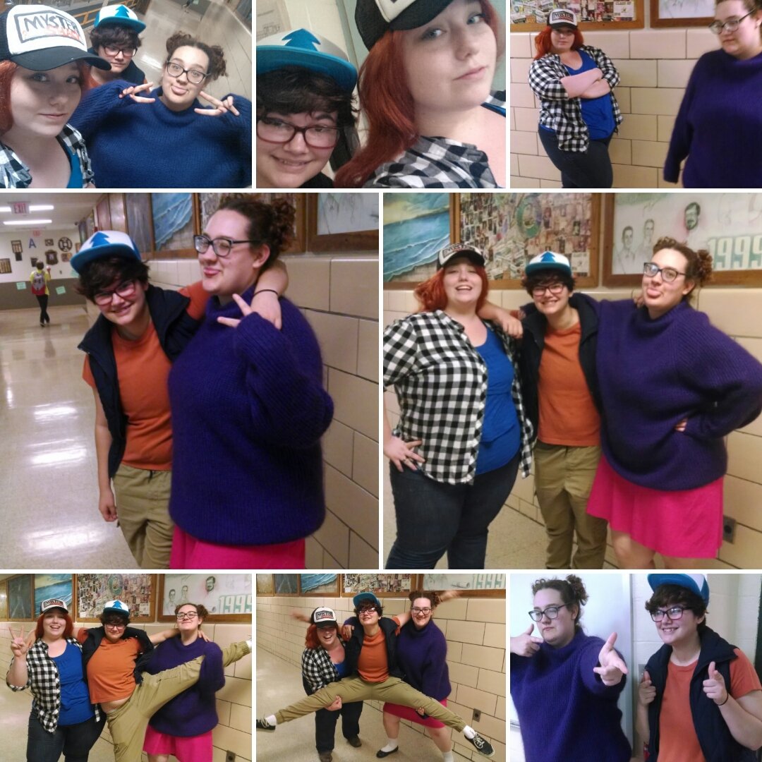So my admin and her friends had their last school day today for the summer, so they did a group cosplay. #cosplay #GravityFalls  #CORDUROY