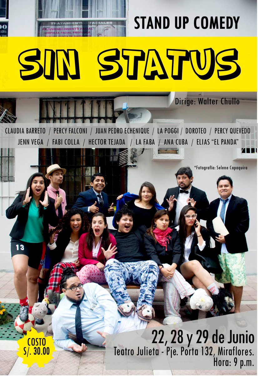 lacolla12's tweet photo. Ya me siento la famosa jajajajaaja
#SinStatus #StandUpComedy https://t.co/EZNlcIYr7Y