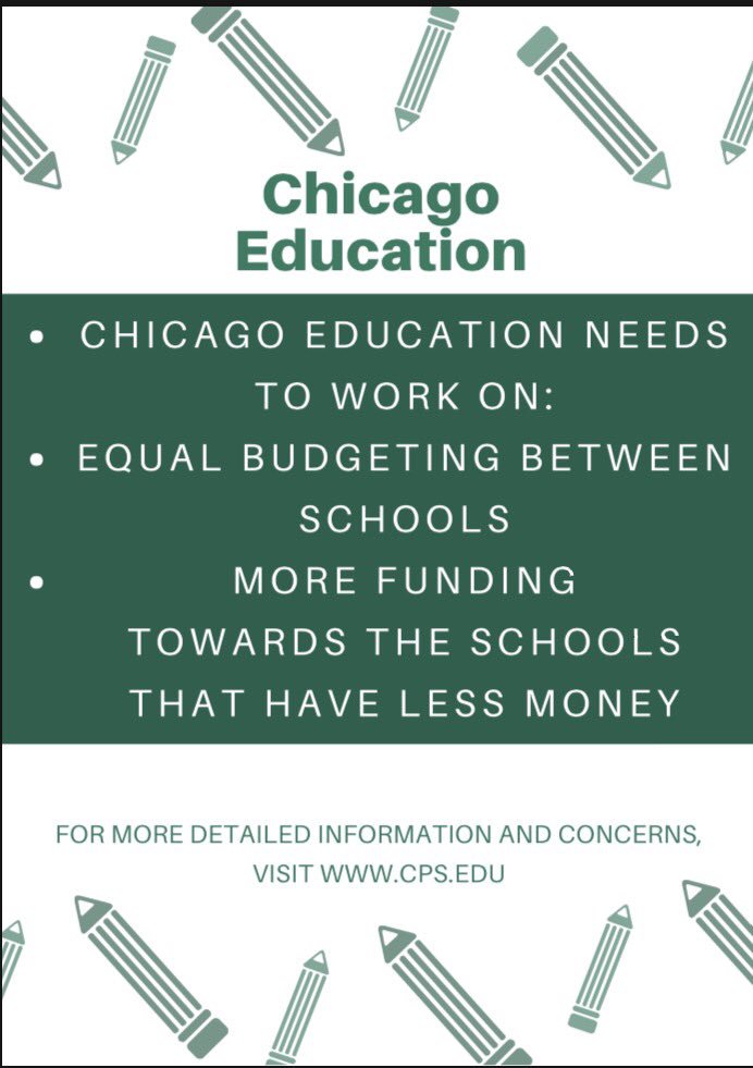 ms_jewelimani's tweet photo. AP Geo Project. Be aware of Chicago Education and how funding is affecting the way we are taught #Foragrade #APGeo https://t.co/R5JWKDqaRd