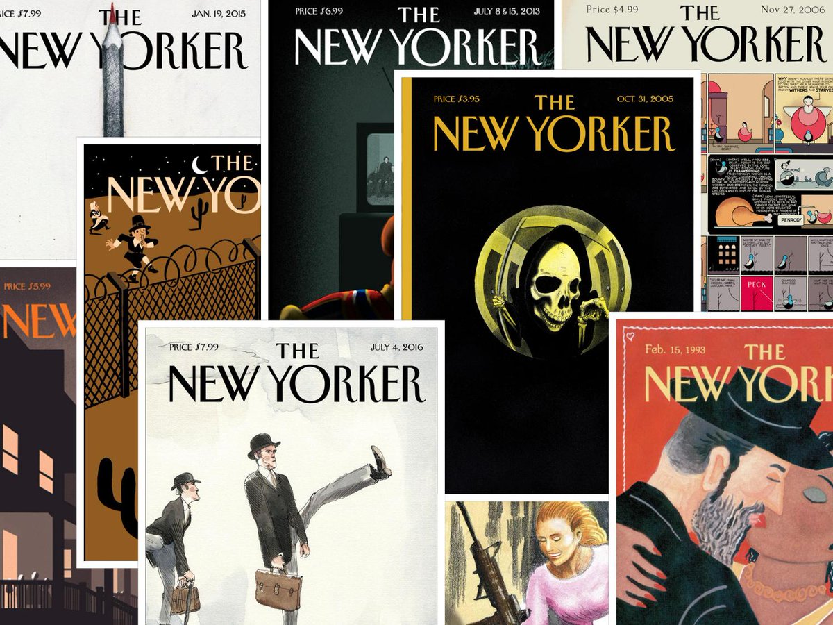 ItsWritten_'s tweet photo. Elegimos nuestras 10 portadas favoritas de @NewYorker y las comentamos en #literarynotes 🗽 https://t.co/Rme8ljyEkZ https://t.co/QBlbtp8ZkE