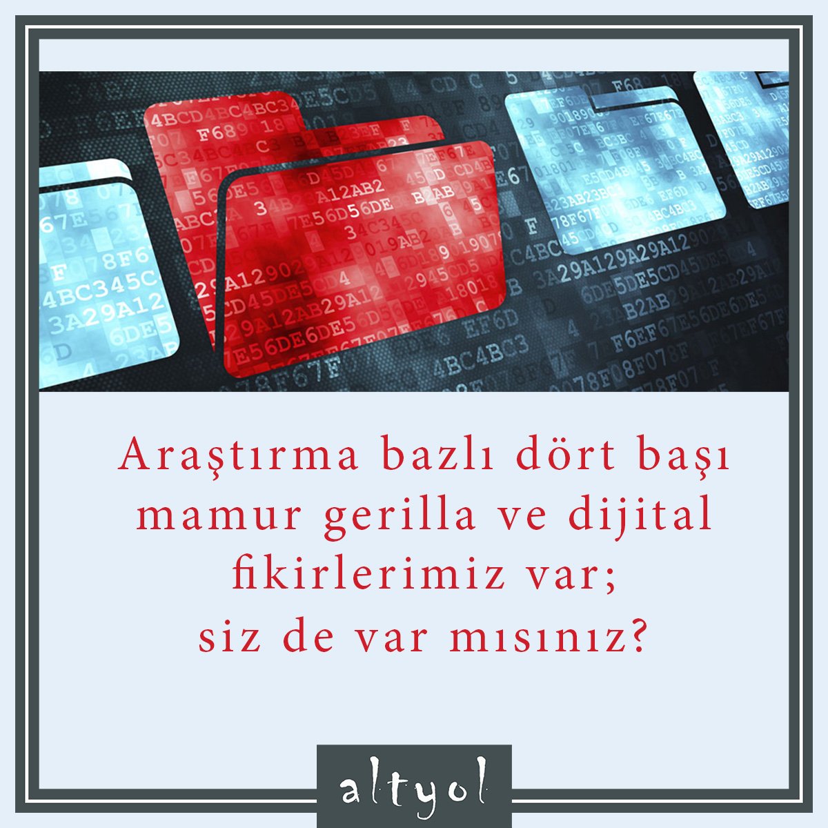 AltyolAjans's tweet photo. https://t.co/Hp0qr3PEHB
#Altyol #araştırma #teknoloji #patika #sanat #proje #iş #işgeliştirme #dijital https://t.co/HTFyL14R7e