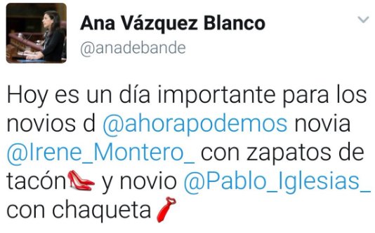 publico_es's tweet photo. Este es el nivel de la diputada del PP, Ana Vázquez, que ha publicado esto en Twitter. Lo ha acabado borrando https://t.co/7xpWriMsn2 https://t.co/tgIRWW3bux