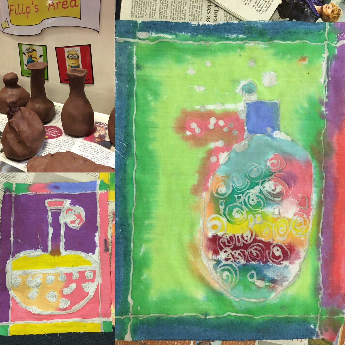 MayfieldPrimary's tweet photo. Year 1 are using the potion bottle from Alice in Wonderland as their inspiration #ArtWeek2017 #drinkme 🐰 https://t.co/OUHvKf2p0s