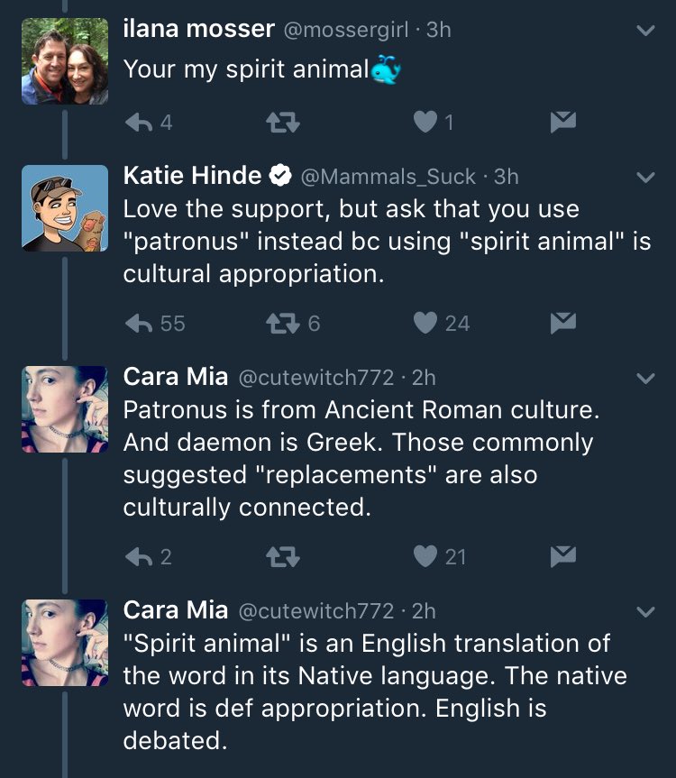 LPDonovan's tweet photo. You might be woke, but you'll never be actually-patronus-is-also-cultural-appropriation woke. https://t.co/OgiOnoP8S0