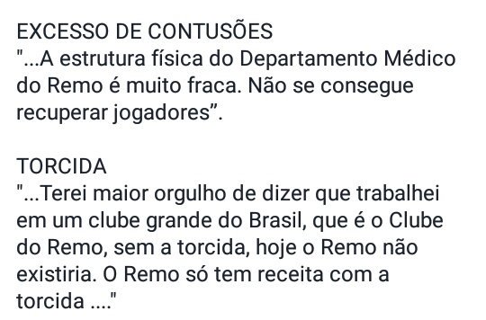 Palavras de Josué Teixeira, ex técnico do <a href="/ClubeDoRemo/">Clube do Remo</a>, nesta segunda-feira, ao repórter @pcaxiado, da <a href="/rclubeesporte/">Rádio Clube do Pará</a>. (Parte 2).