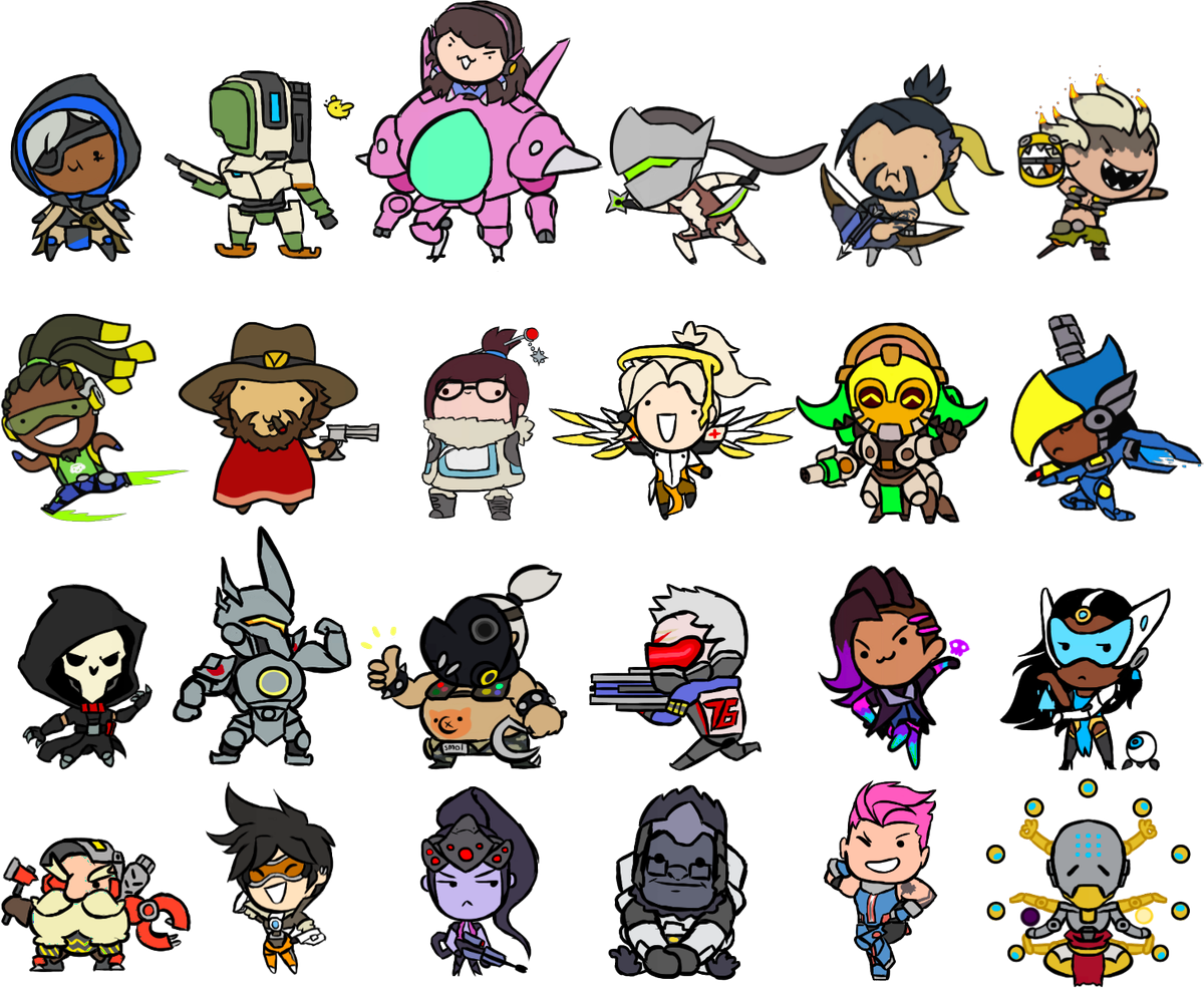 DeadLineSMB's tweet photo. The @PlayOverwatch cast, but very, VERY sᴍᴏʟ. Happy 1st year, Overwatch. Here's to an amazing 2nd one!

#Overwatch https://t.co/4tMPaaEaDO