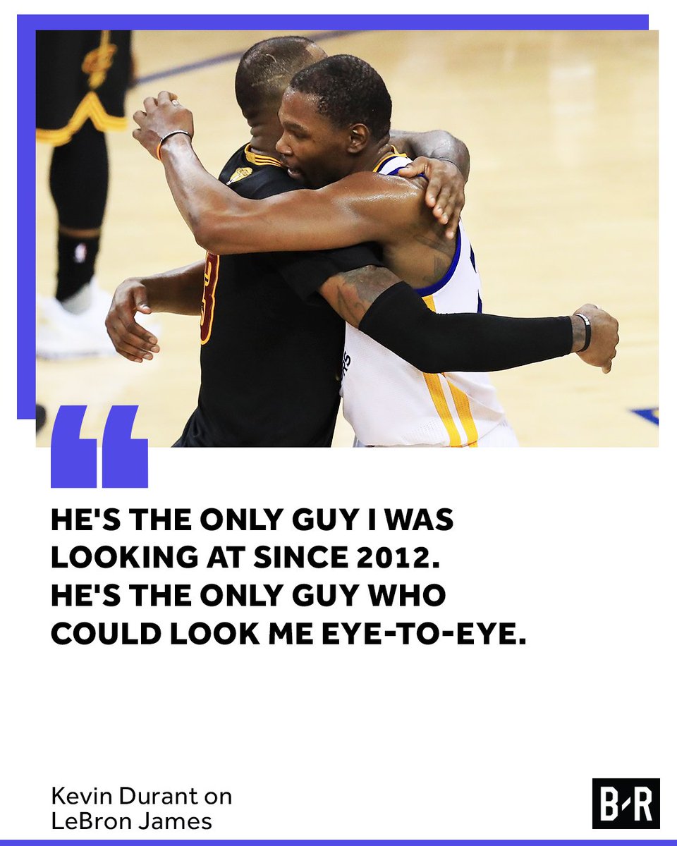 BleacherReport's tweet photo. KD always been a fan of the King. https://t.co/94OkS81iZH