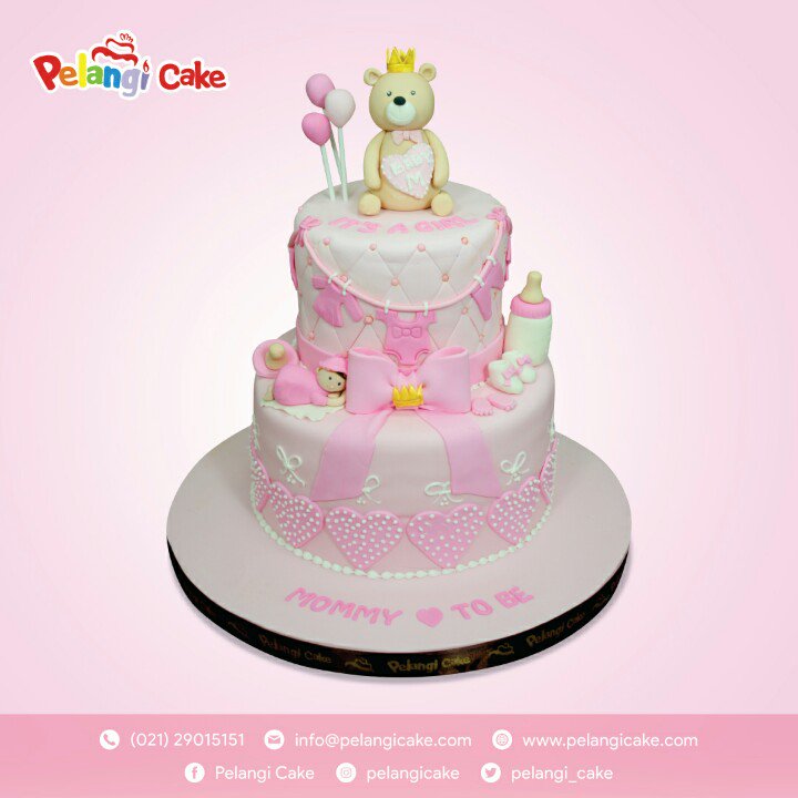 pelangi_cake's tweet photo. Hosting a baby shower, or welcoming a baby girl of your own? Make the celebration extra-special with this adorable pink cake! 🐻❤️ https://t.co/UwCg7lWAjP