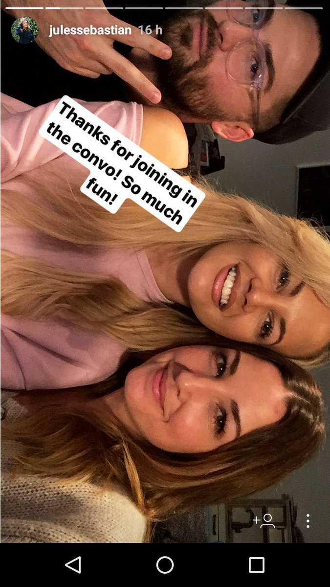12/06/17 - <a href="/sjademusic/">Samantha Jade</a> on <a href="/julessebastian/">Jules Sebastian</a>'s Instagram story: