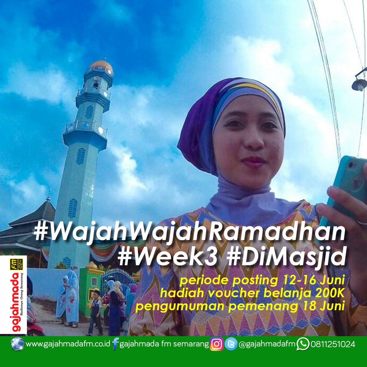 GajahmadaFM's tweet photo. Jangan lupa buat posting foto #WajahWajahRamadhan #Week3 #DiMasjid di sini. Besok hari terakhir lho. #Ramadhan https://t.co/yGHCNFYdvD