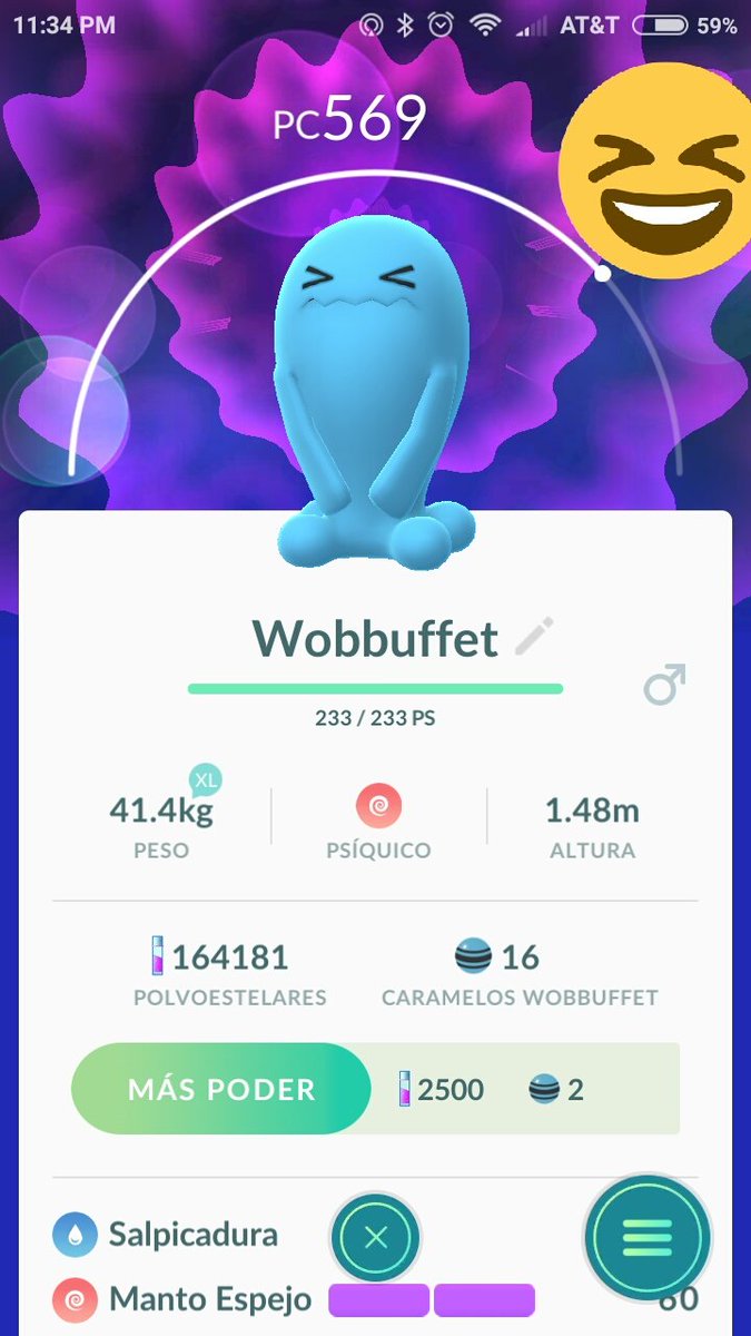 RemixFc's tweet photo. Por fin un wobbuffet. @pokemongoarpics @Pokemon_Newz @PokeGo_Galiza @PokemonGOLATAM #PokemonGO  #Pokemongogen2 https://t.co/nta3jjpVSd