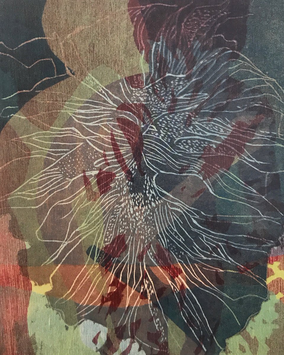 imprinteditor's tweet image. Lucia Parella's 'Flee' is at Griffith Regional Art Gallery for the Southern Highlands print exchange. See article at imprint.org.au/articles/