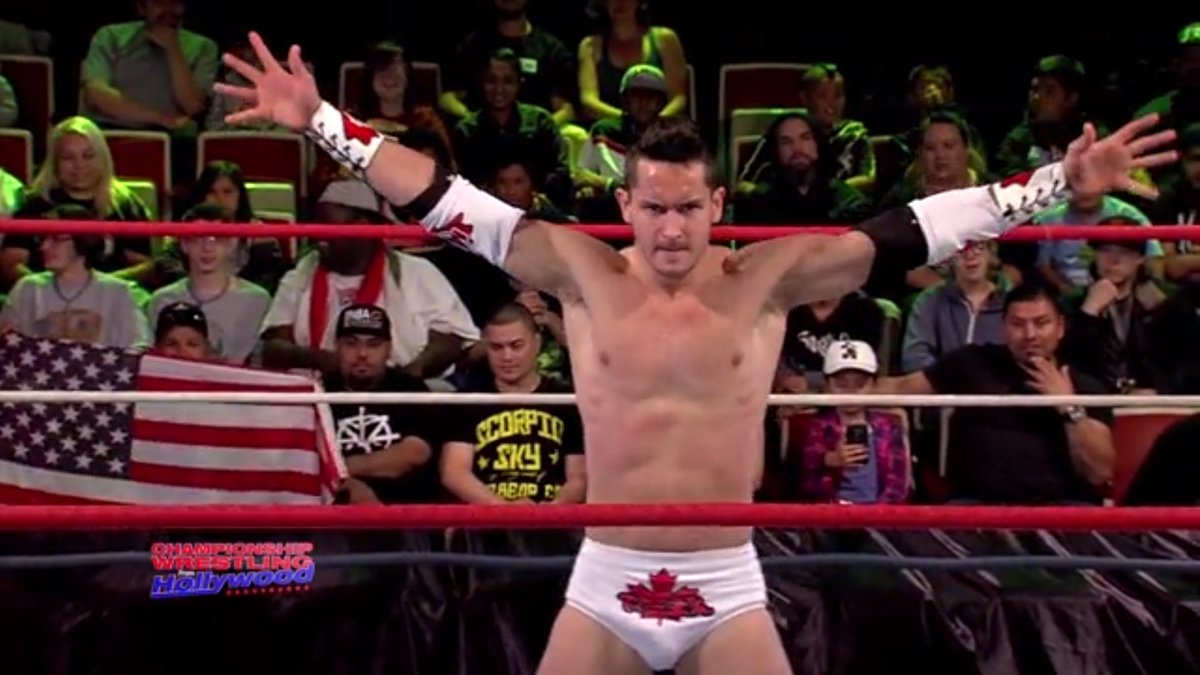 reidhcooper's tweet photo. The match between @dmanwrestling & #guycool on @CWFHollywood was a nice change of pace and super fun. Want more of both for sure. #CWFH https://t.co/dTfCqaCqOa