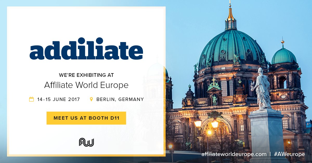 cbrughmans's tweet photo. We are leaving for Berlin in a few hours. See you all tomorrow at #AWEurope at our booth D11! #AWE #AWE17 #stackthatmoney #stm #addiliate https://t.co/vH6y94N4dH