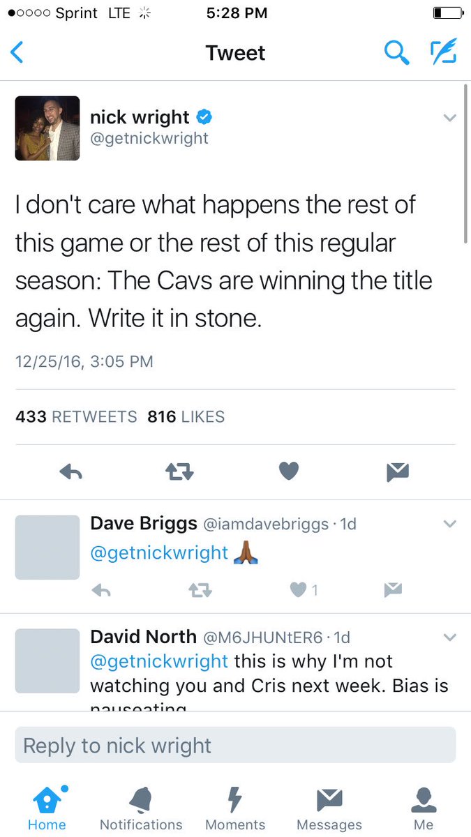 CorteseSean's tweet photo. Been waiting since Christmas for this-- turn out the lights pal. It was a good run @getnickwright #WriteItInStone you're done! 😵😵😵 https://t.co/qLnvMsb7f0