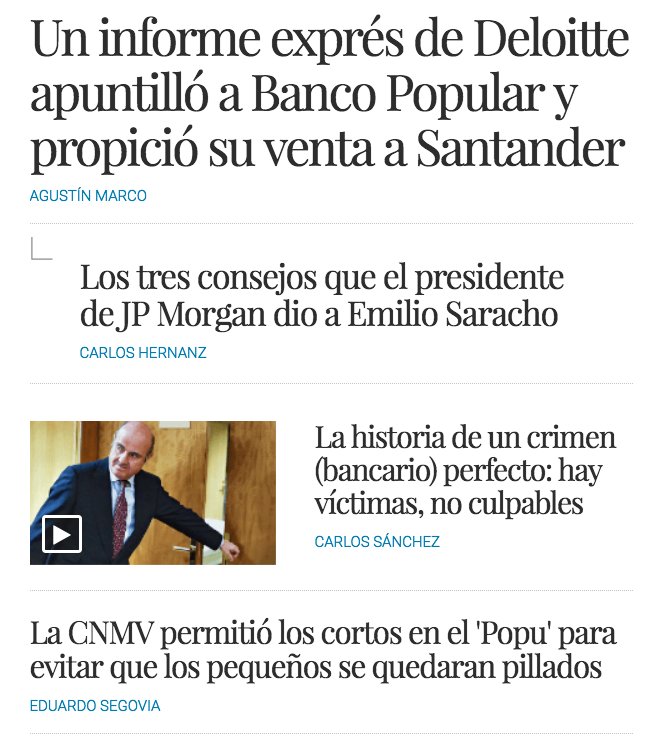 elconfidencial's tweet photo. En portada seguimos ofreciéndoos datos, análisis y contexto sobre la venta del Banco Popular al Santander https://t.co/gWSioR2qlC https://t.co/o7C4apr4ih