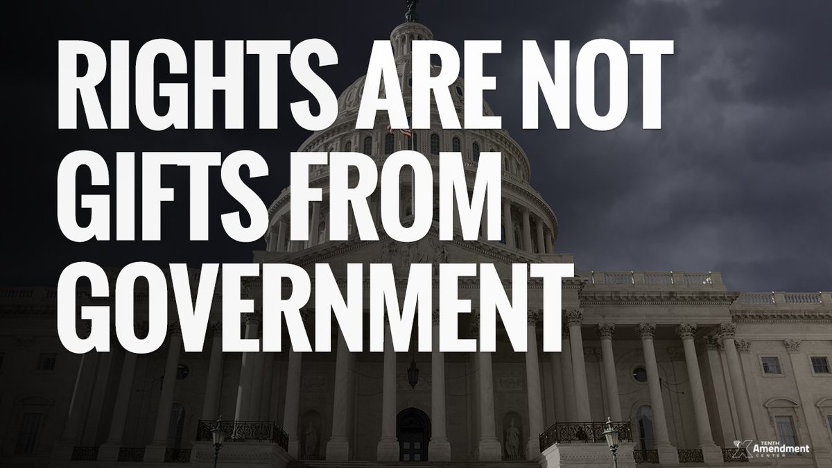 TenthAmendment's tweet photo. #Rights are not Gifts from Government

VIDEO: https://t.co/87wTb6JMRV

#tlot #libety #freedom #10thAmendment https://t.co/ci6LlwhOML