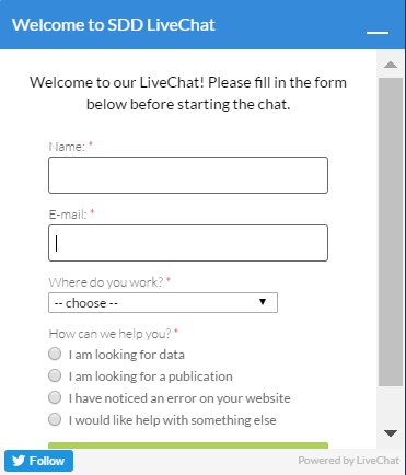 prismstats's tweet photo. #SDD has just launched #LiveChat to provide real-time support to users on our websites. Please come along and test it out #PRISM #NMDI #Data https://t.co/op9NLIlxHM