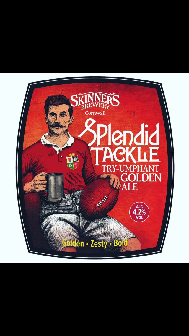 #Lions kicking off in few hours. <a href="/Skinnersbrewery/">Skinners Brewery</a> Splendid Tackle, golden ale and bacon sandwich with the game!