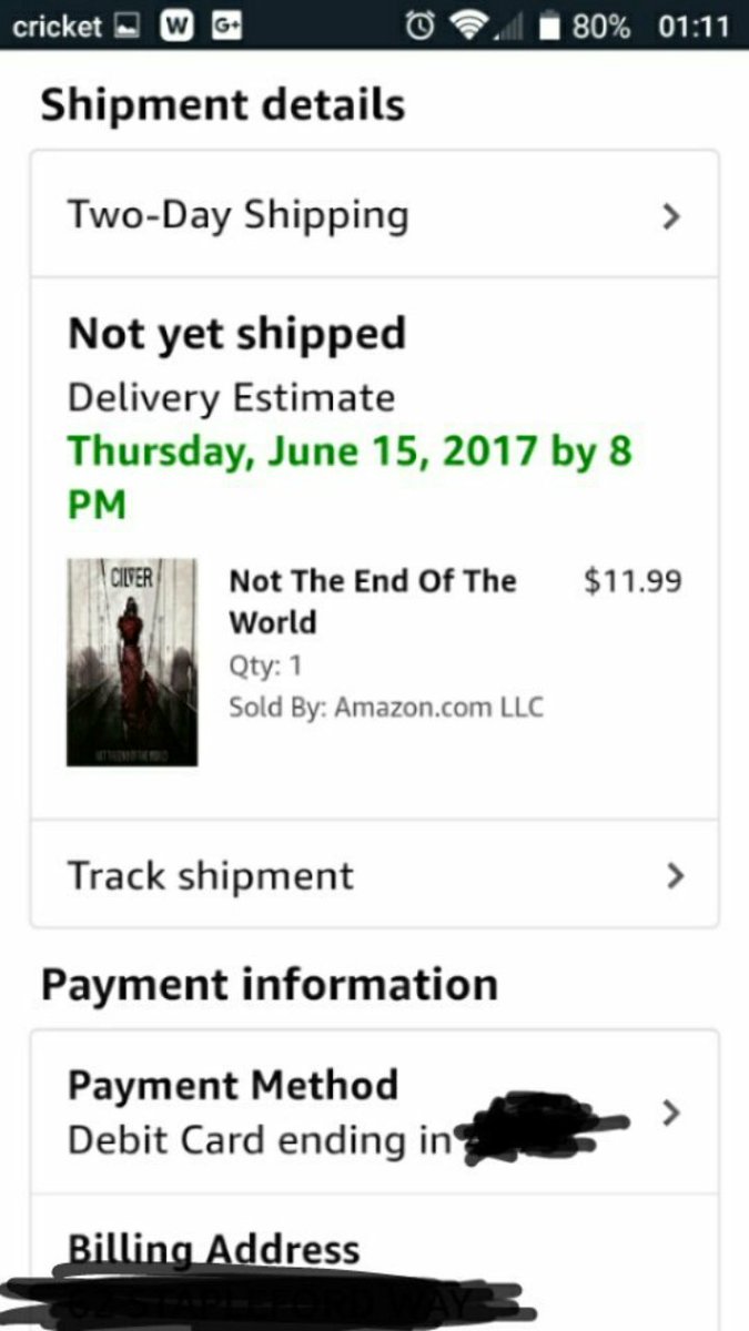 thisismissdark's tweet photo. GUYS!!!!! I FINALLY GOT TO DO IT!!!!!!!!
@CilverBand's "Not The End Of The World" will be mine!!!!!!!!!
#NotTheEndOfTheWorld #Cilver #Amazon https://t.co/pnluiv6gHV