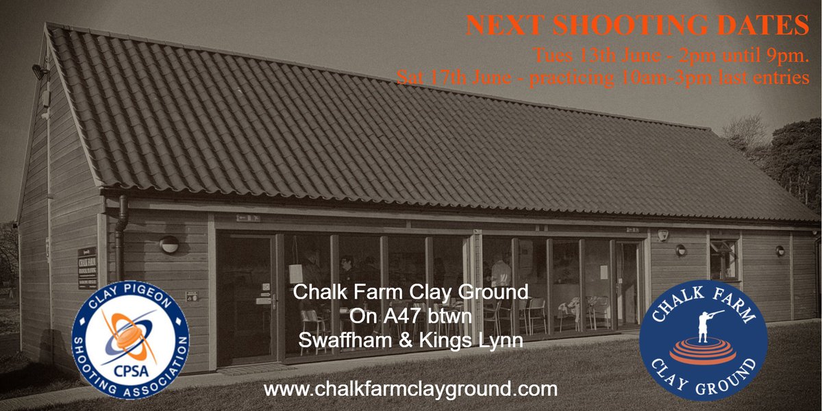 SHOOTING DATES

Tues 13 June - 2pm until 9pm.
Sat 17 June - practice 10am-3pm last entries. PL RT