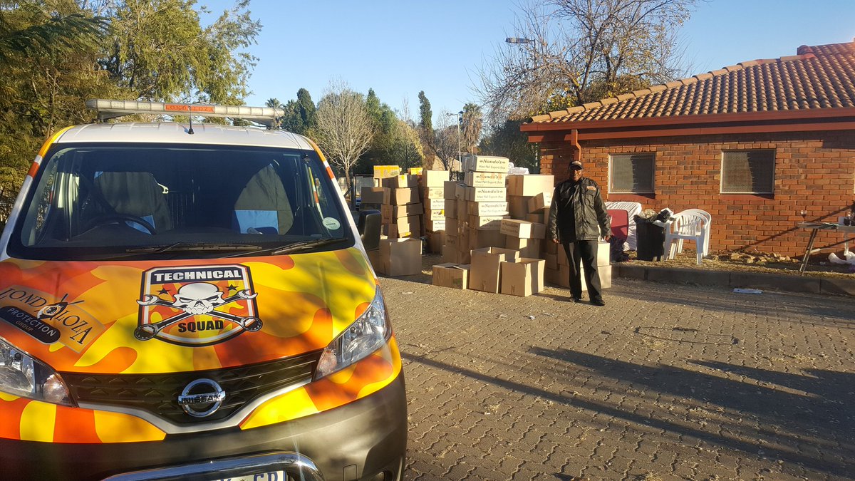 Last night our members readily assisted in securing donated knysna relief goods awaiting pickup at randburg sports grounds #WEAREHERE