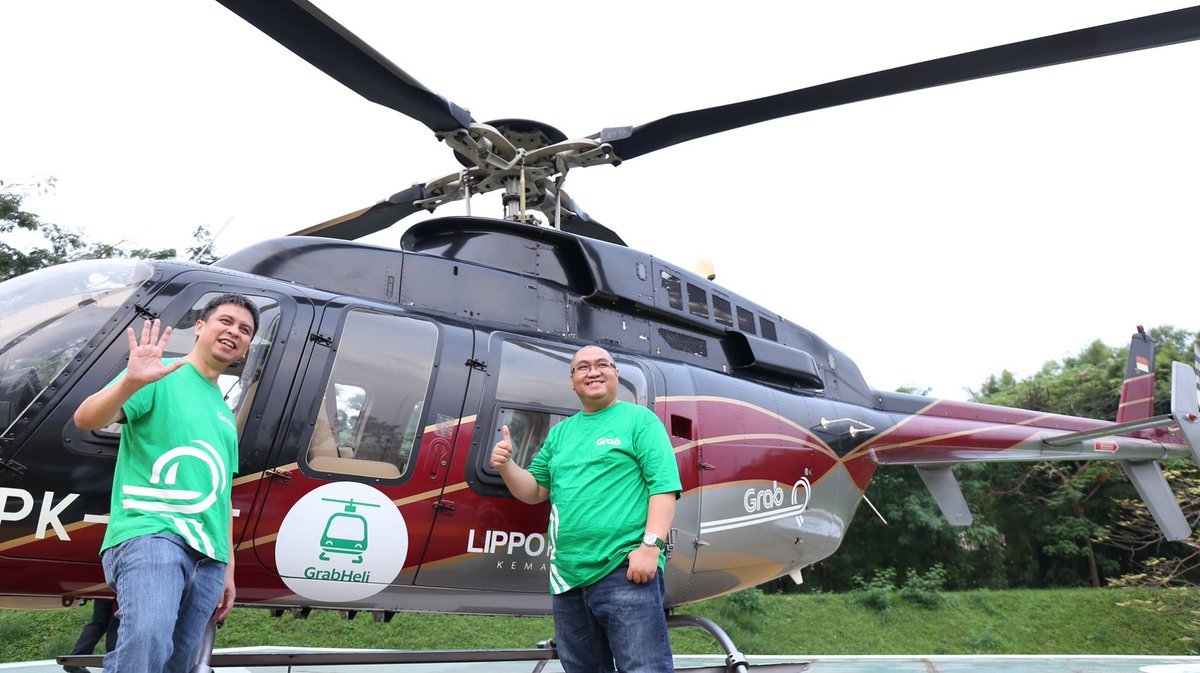 TechWireAsia's tweet photo. #Grab launches #GrabHeli trial run to counter #Jakarta gridlock https://t.co/0nACnWXEpx https://t.co/Y3wYAfRiCY