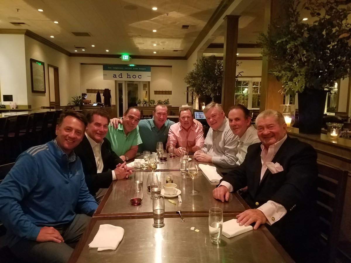 JerryKingGolf's tweet photo. Awesome way to cap off the inaugral Thomas Keller Golf Classic @SteveGarvey6 @Chef_Keller @adhoc_addendum https://t.co/G80LRJXyjP