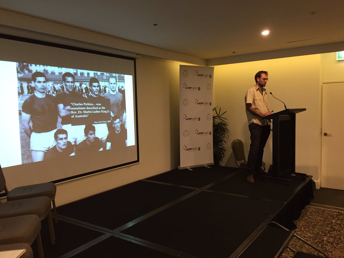 thepfa's tweet photo. Thanks to @JoeGorman_89 for his illuminating talk on the history of Australian football. #PFAInduction https://t.co/dUTmGUebrn