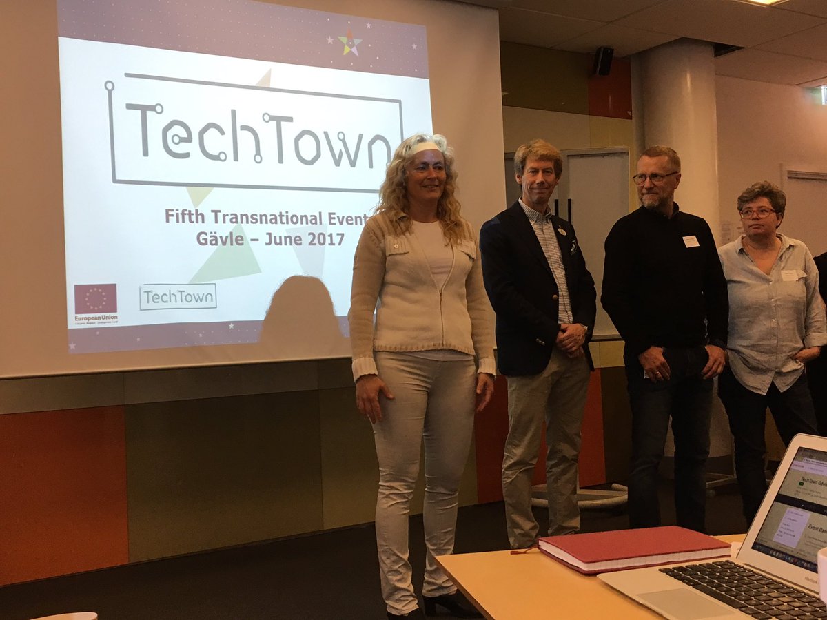 Tech_RevEU's tweet photo. The #Gävle team welcoming us to the meeting #teamTechTown https://t.co/V6nvjyaMgt