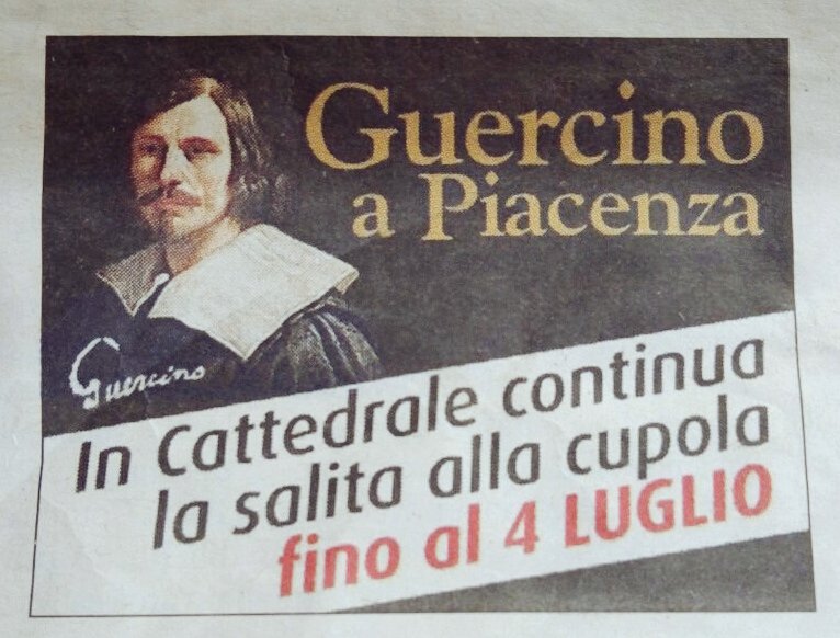 "In Cattedrale continua la salita alla cupola fino al 4 luglio". Venite ed affacciatevi sui miei affreschi!
#GuercinoAPiacenza #Guercino