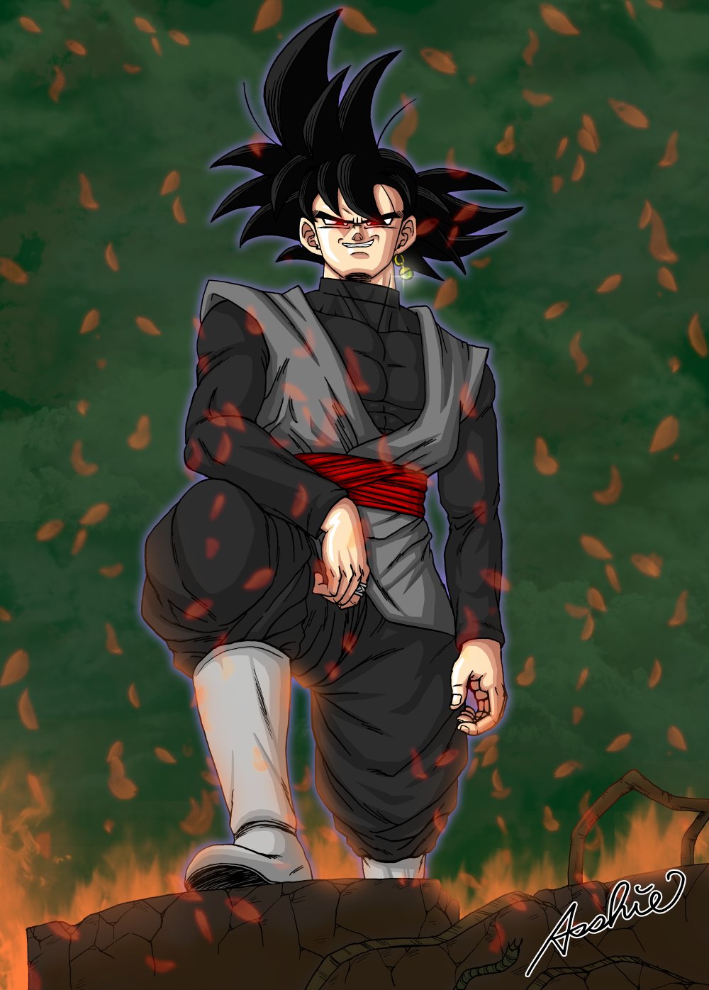 あっしー Ar Twitter ゴクウブラック のカラーイラスト完成 その正体が謎に包まれドキドキワクワクした当時を思い出して描きました ゴクウブラック誕生祭 ドラゴンボール超 T Co Nmxe3ecu1e Twitter
