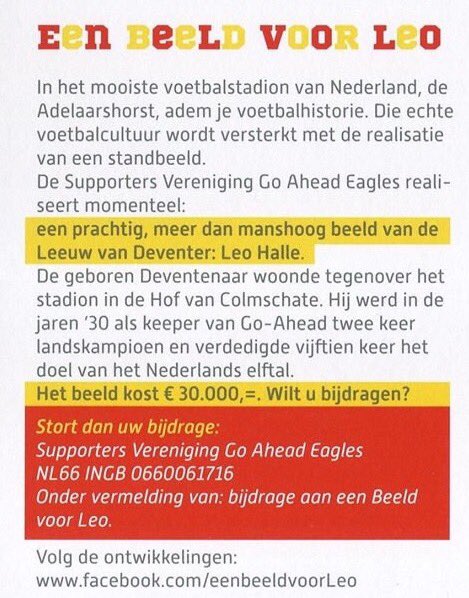 NietteKraken's tweet photo. Steun dit prachtige initiatief van @sv_gae #eenbeeldvoorleo https://t.co/g060tznnHQ