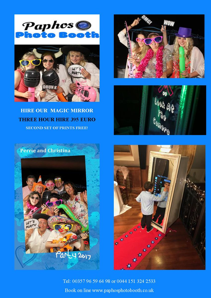 PafosPhotoBooth's tweet photo. New for 2017 Magic Mirror https://t.co/5kdm7UQHkO  #events #weddinghour #Cyprus #Pafos #weddings #weddingseason #married https://t.co/awDxLpXzuA